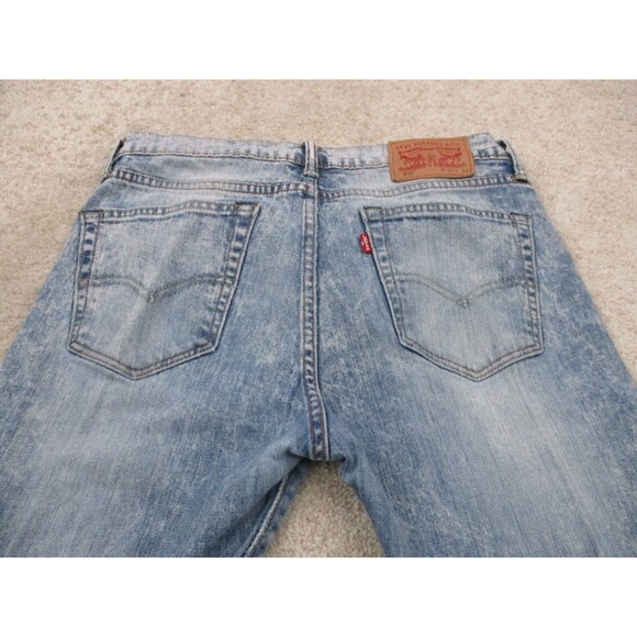 Levis 510 Jeans Mens 31 Blue Acid Wash Denim Skinny Distressed Casual 31x27 - Picture 12 of 16